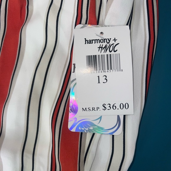 Harmony & Havoc ( NWT ) Multi Color Pants  - Size 13 - Picture 5 of 10